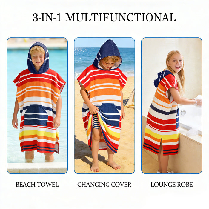 SUN CUBE Kids Swim Changing Robe
