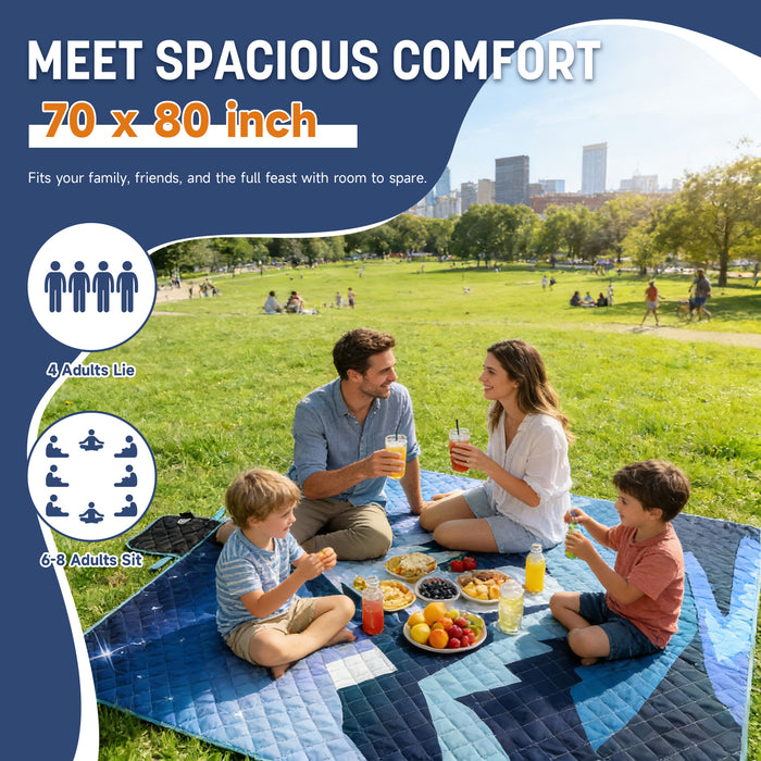 Large Picnic Blanket WaterproofPortable Beach Mat
