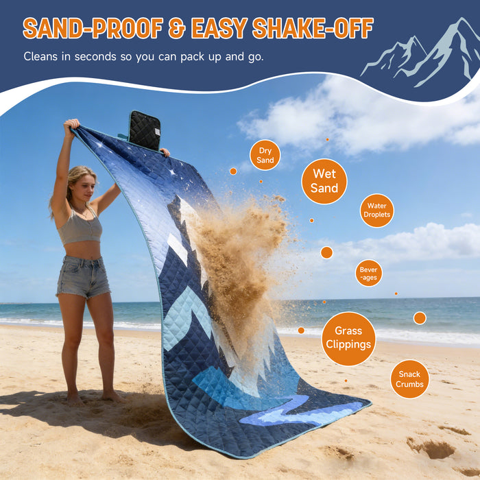 Large Picnic Blanket WaterproofPortable Beach Mat