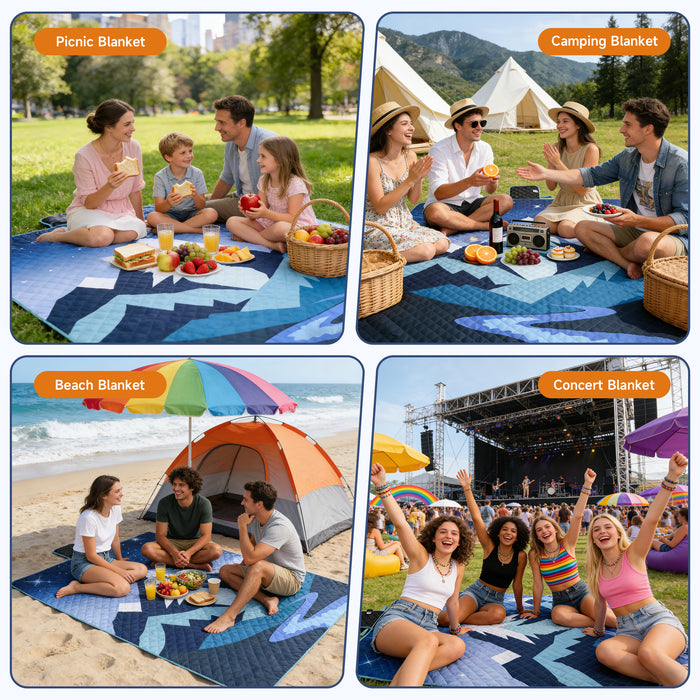 Large Picnic Blanket WaterproofPortable Beach Mat