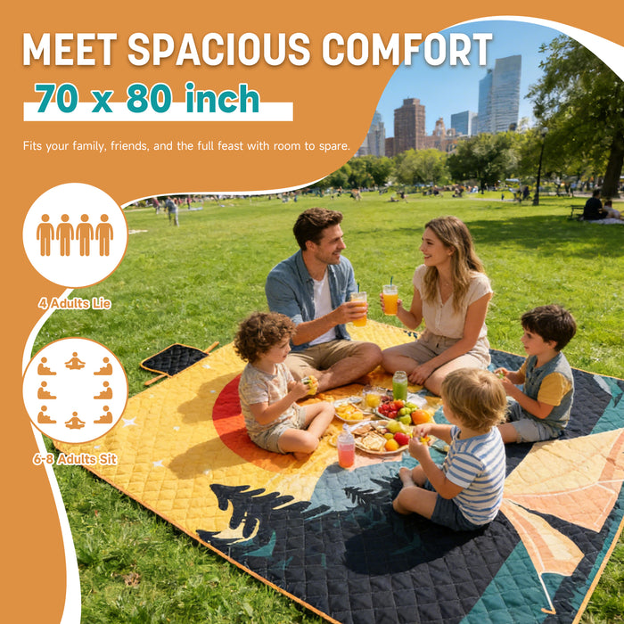 Large Picnic Blanket WaterproofPortable Beach Mat