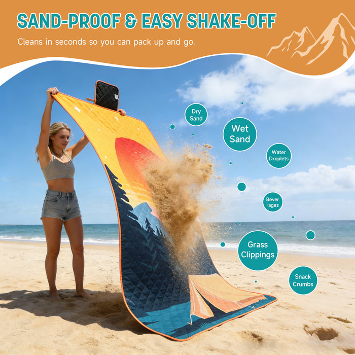 Large Picnic Blanket WaterproofPortable Beach Mat