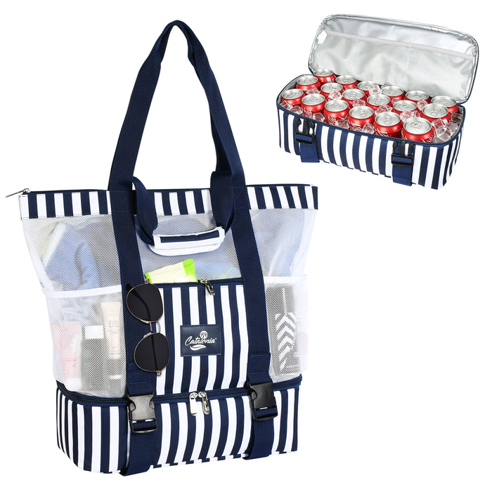 Large Beach Tote Bag with Cooler