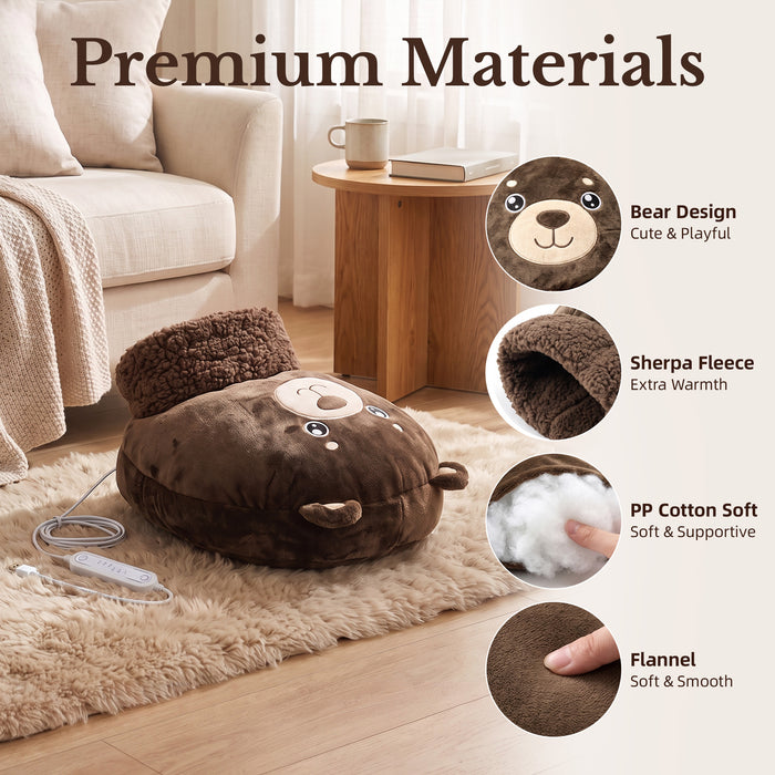 Catalonia Plush Foot Warmer, Sherpa Lined Cozy Winter Feet Sock Warmer for Indoor Use