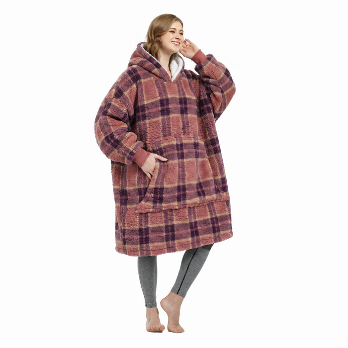 Catalonia Oversized Hoodie Blanket Sweatshirt, Super Soft Warm Comfortable Sherpa Giant Pullover with Large Front Pocket for Adults Men Women Teenagers Kids Wife Girlfriend