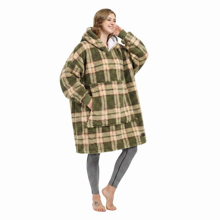 Catalonia Oversized Hoodie Blanket Sweatshirt, Super Soft Warm Comfortable Sherpa Giant Pullover with Large Front Pocket for Adults Men Women Teenagers Kids Wife Girlfriend