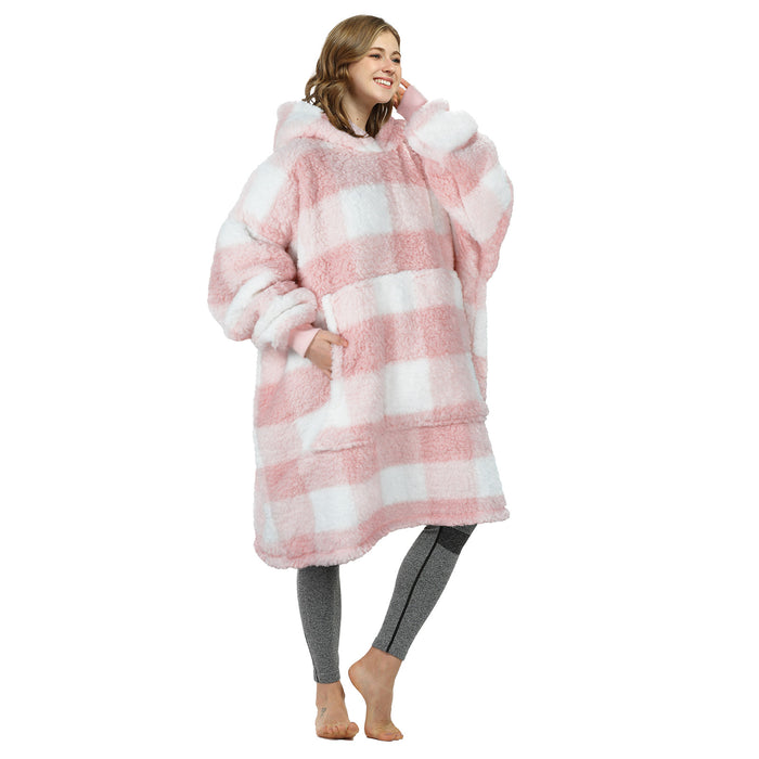 Big Fluffy Berber Fleece  Oversize Hoodie Blanket