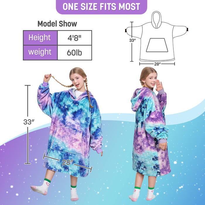 Glow in the Dark Kid Animal Kingdom All Season Hoodie Blanket