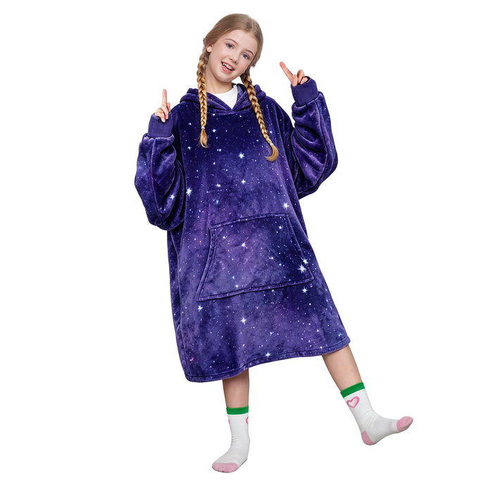 Glow in the Dark Kid Animal Kingdom All Season Hoodie Blanket