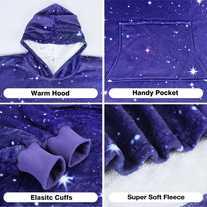 Glow in the Dark Kid Animal Kingdom All Season Hoodie Blanket