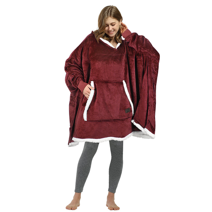 Oversized Sweatshirt Blanket Hoodie For Adults