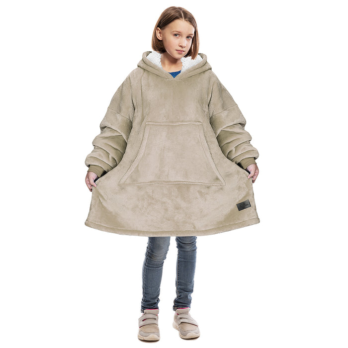 Kid Classic Sherpa Oversize Hoodie Blanket