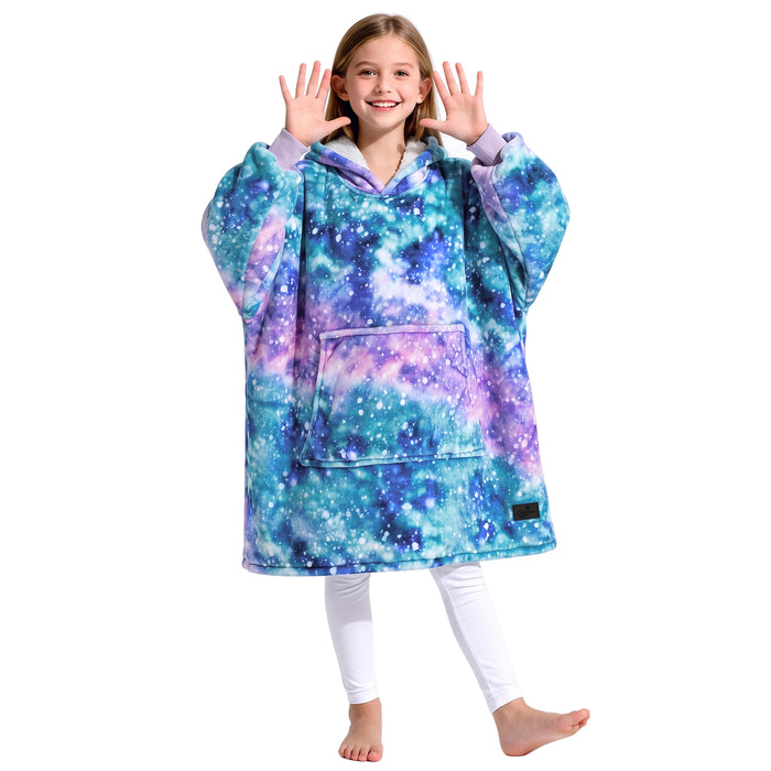 Kid Animal Kingdom Sherpa Oversize Hoodie Blanket