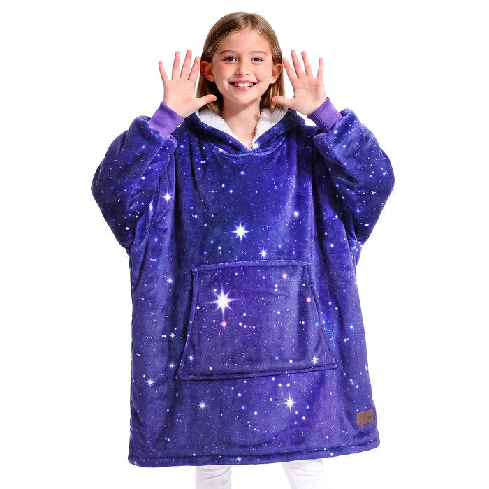 Kid Animal Kingdom Sherpa Oversize Hoodie Blanket