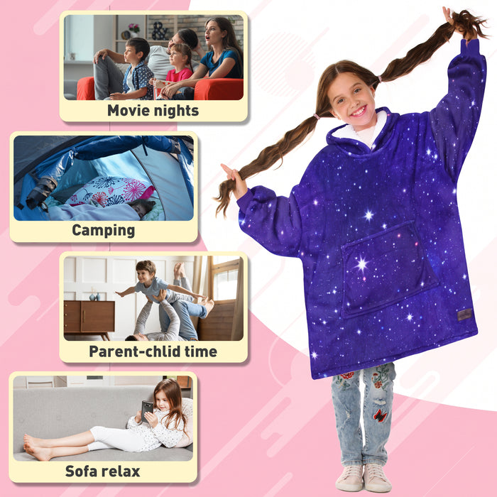 Kid Animal Kingdom Sherpa Oversize Hoodie Blanket