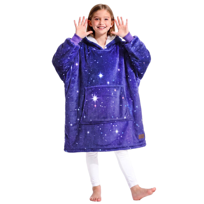 Kid Animal Kingdom Sherpa Oversize Hoodie Blanket