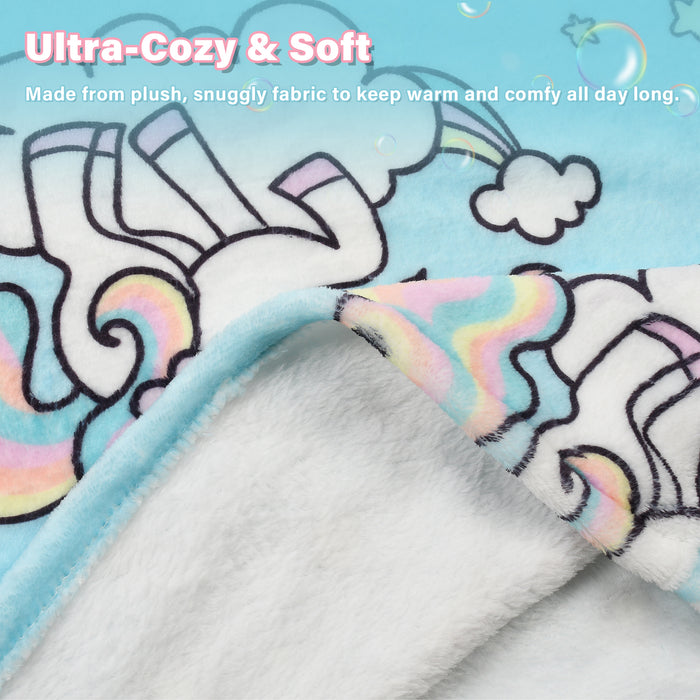 Flannel Mermaid Tail Blanket