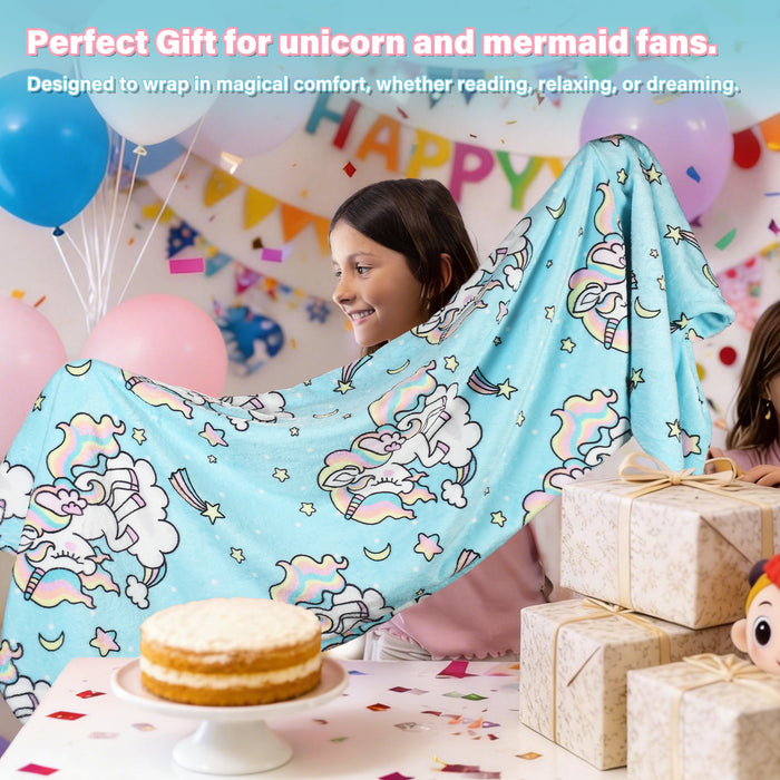 Flannel Mermaid Tail Blanket For Toddler