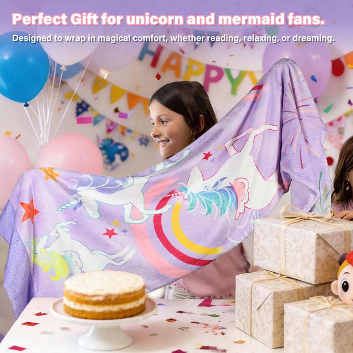 Flannel Mermaid Tail Blanket For Toddler