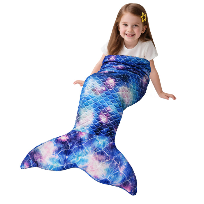 Flannel Mermaid Tail Blanket For Toddler