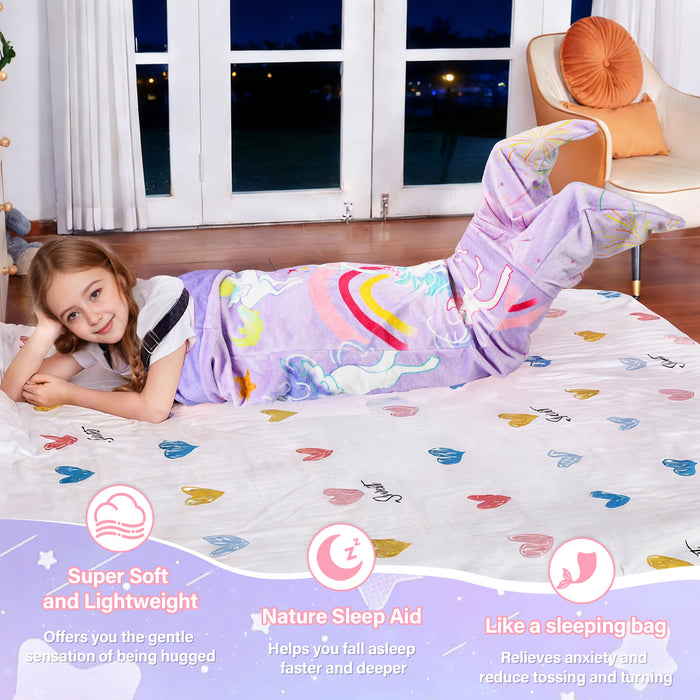 Flannel Mermaid Tail Blanket