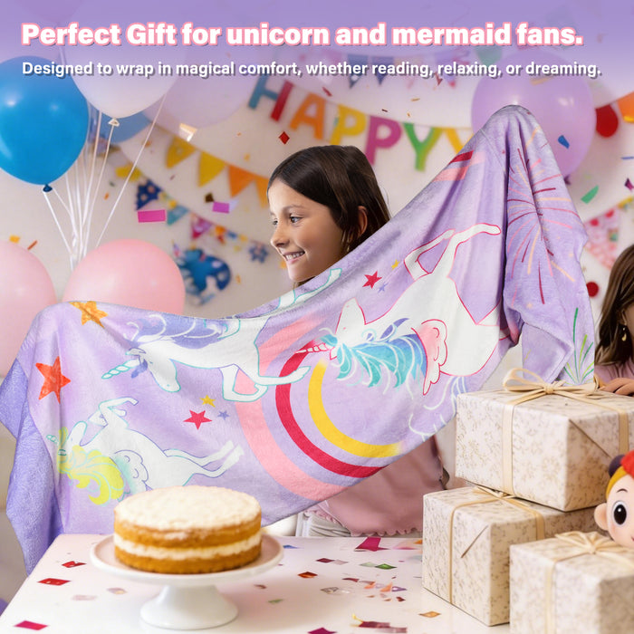 Flannel Mermaid Tail Blanket