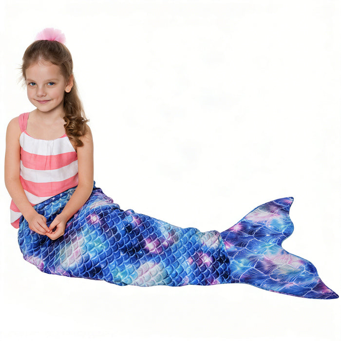 Flannel Mermaid Tail Blanket For Toddler