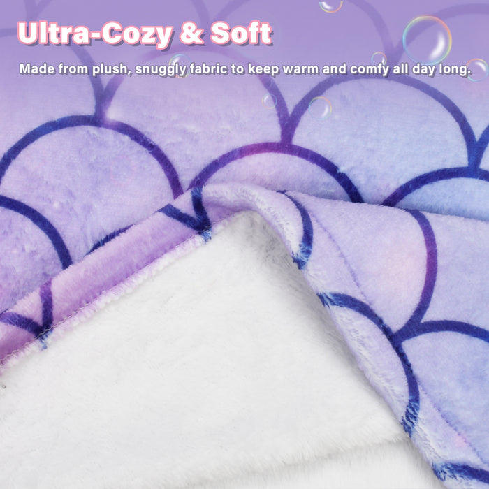 Flannel Mermaid Tail Blanket