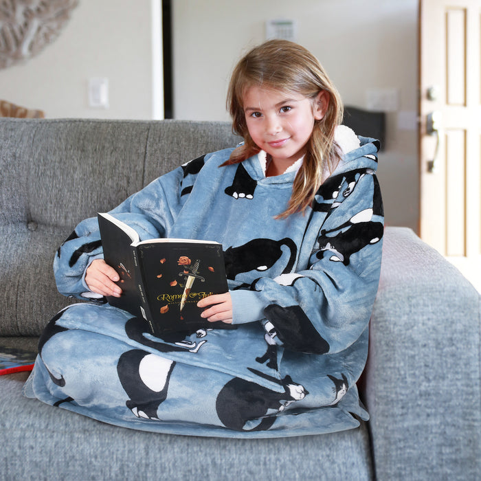 Kid Animal Kingdom Sherpa Oversize Hoodie Blanket