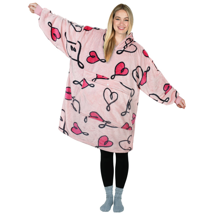 Funny Pattern All Season Oversize Hoodie Blanket