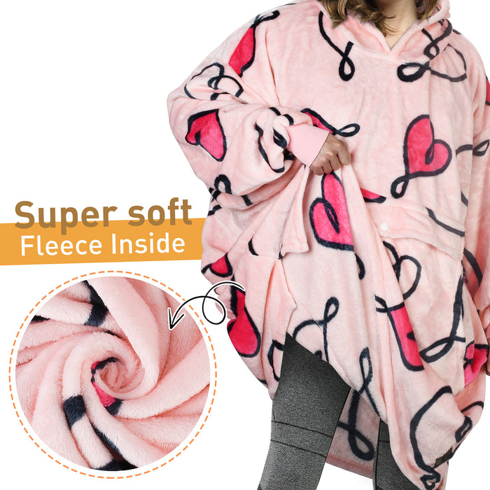 Funny Pattern All Season Oversize Hoodie Blanket