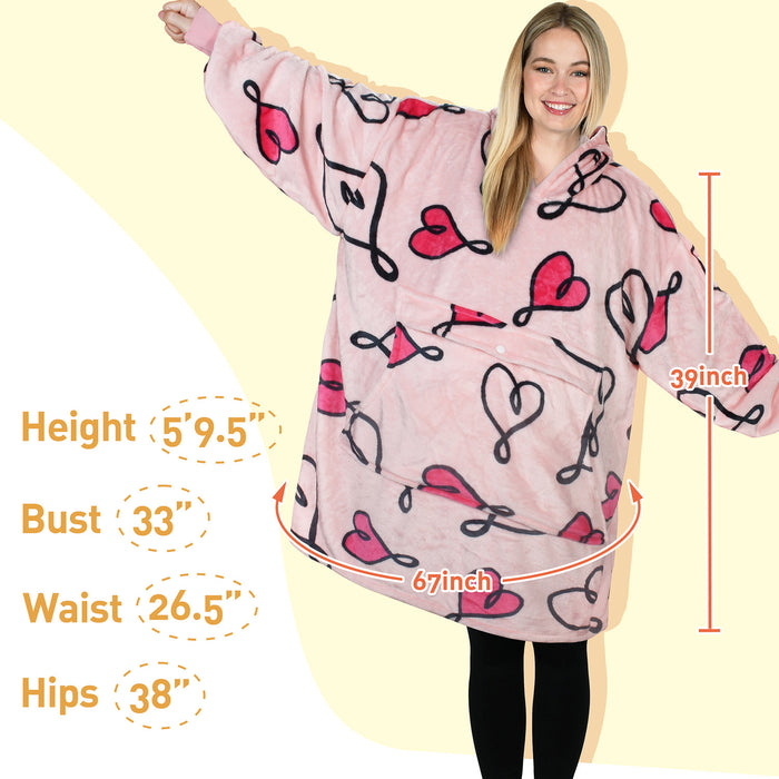 Funny Pattern All Season Oversize Hoodie Blanket