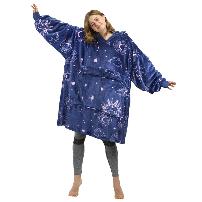 Funny Pattern All Season Oversize Hoodie Blanket