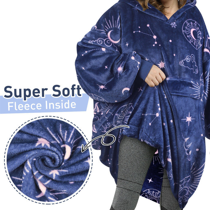 Funny Pattern All Season Oversize Hoodie Blanket