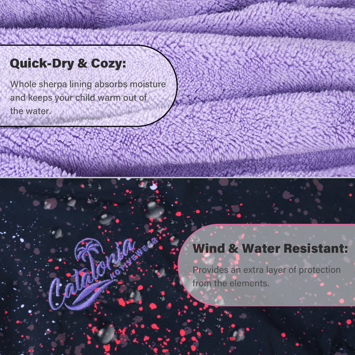 Kids Waterproof Fleece Lined Swim Parka