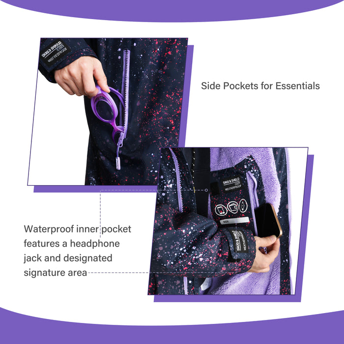 Kids Waterproof Fleece Lined Swim Parka