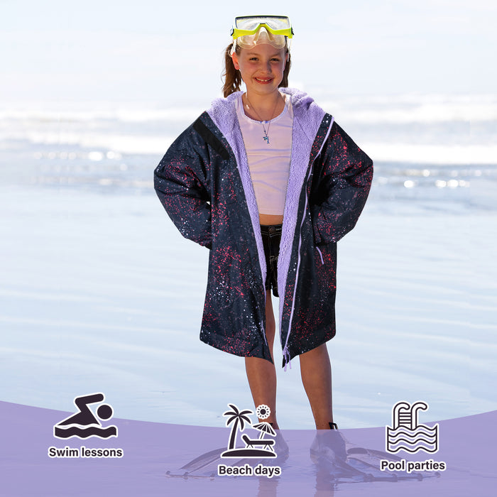 Kids Waterproof Fleece Lined Swim Parka