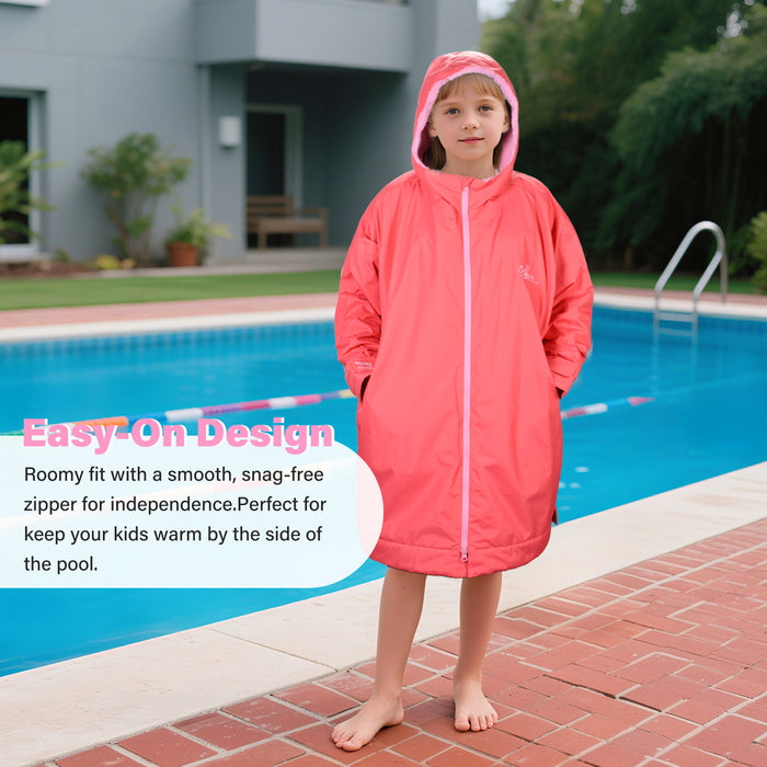 Kids Waterproof Fleece Lined Swim Parka