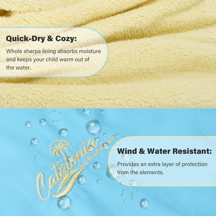 Kids Waterproof Fleece Lined Swim Parka