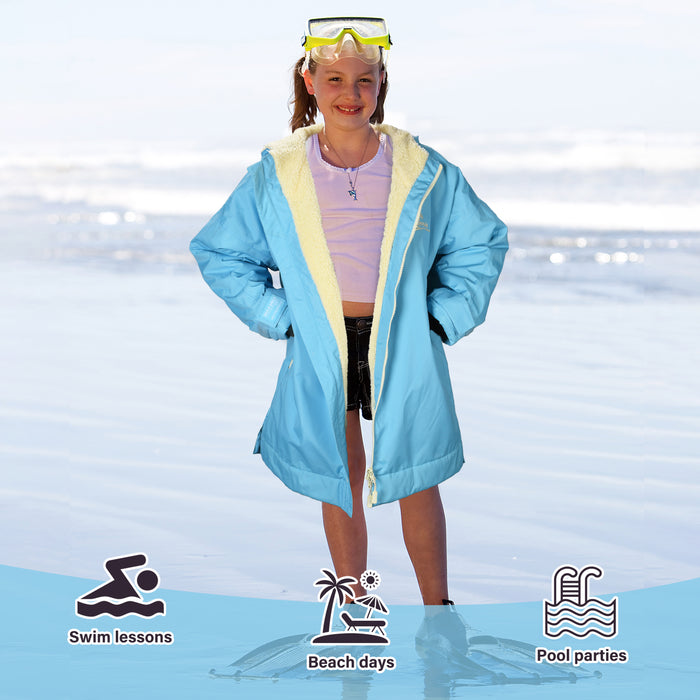 Kids Waterproof Fleece Lined Swim Parka