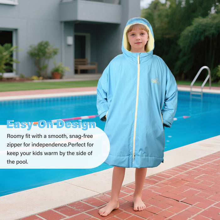 Kids Waterproof Fleece Lined Swim Parka