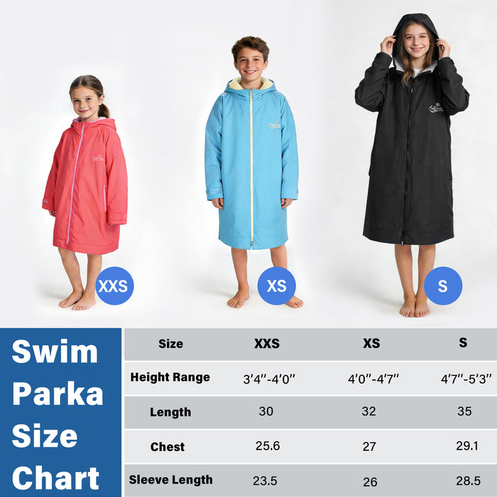Kids Waterproof Fleece Lined Swim Parka
