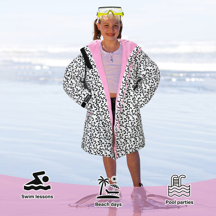 Kids Waterproof Fleece Lined Swim Parka