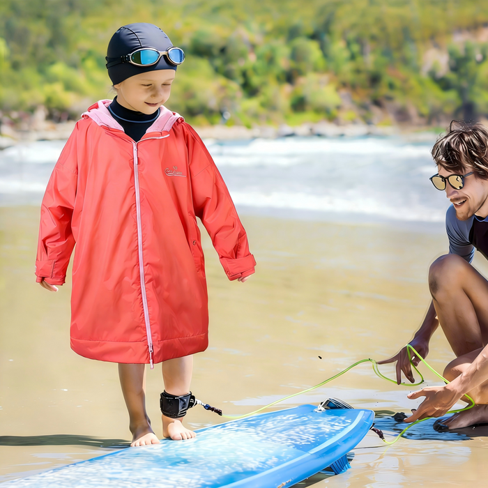 Kids Lightweight Waterproof Sherpa Lined Swim Parka