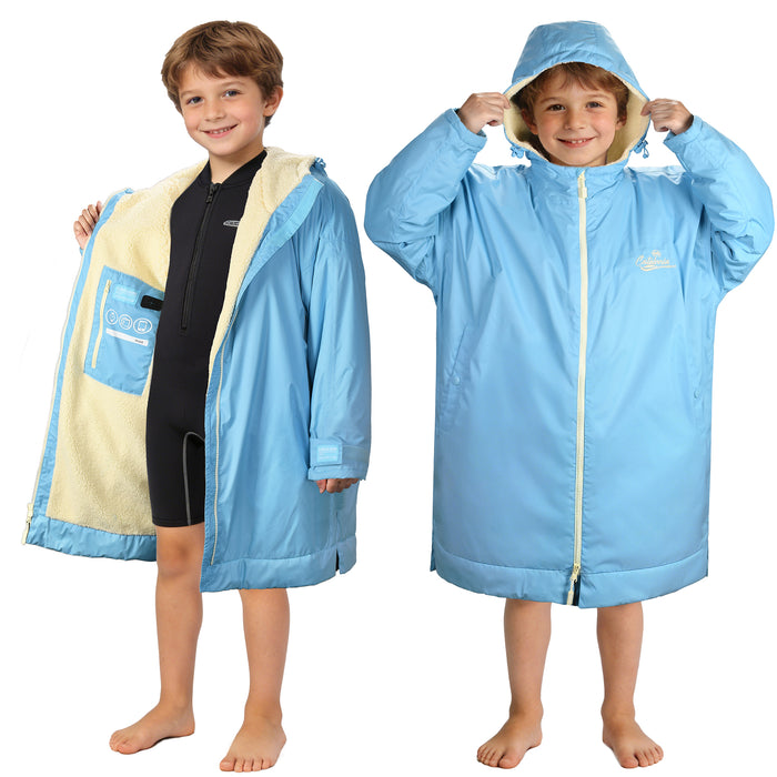 Kids Lightweight Waterproof Sherpa Lined Swim Parka
