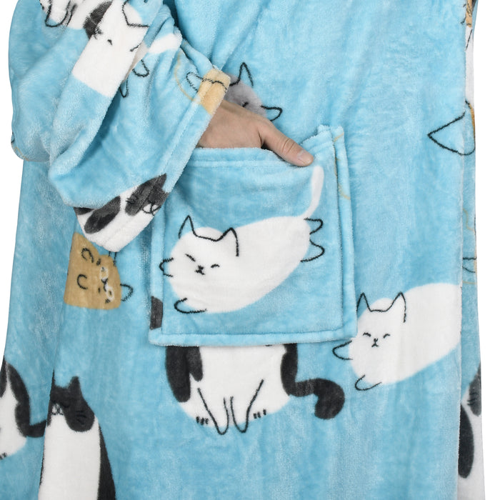 Animal Kingdom Fleece Wearable Blanket With Sleeve