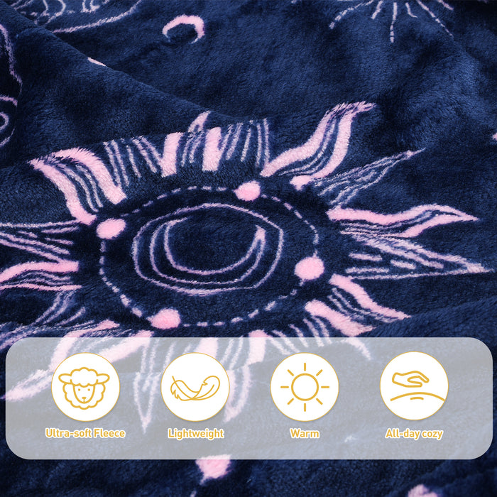 Fleece Wearable Blanket With Sleeve & Foot Pocket