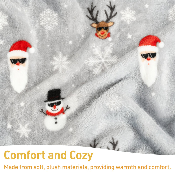 Fleece Wearable Blanket With Sleeve & Foot Pocket