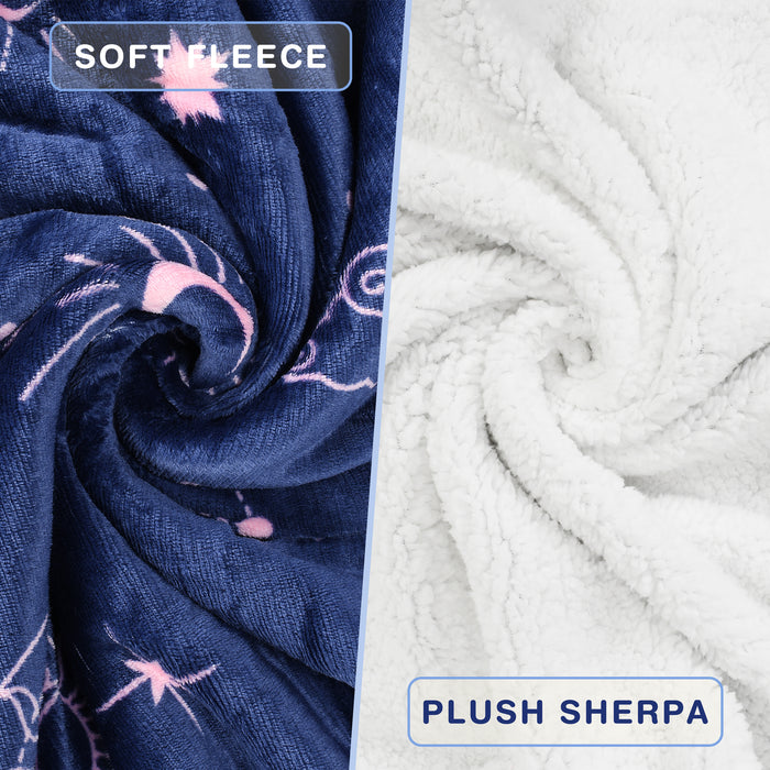 Sherpa Wearable Blanket With Sleeve & Foot Pocket