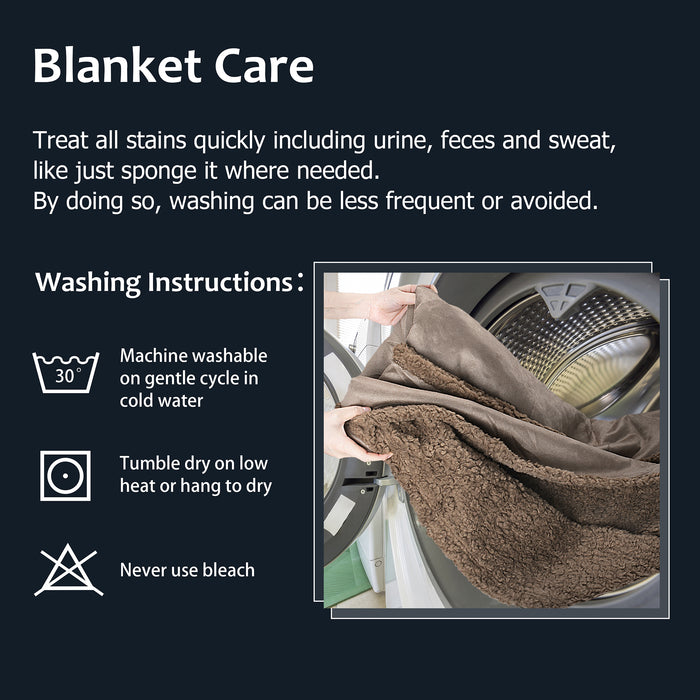 Kritter Planet Suede Teddy Fleece Waterproof Dog Blankets